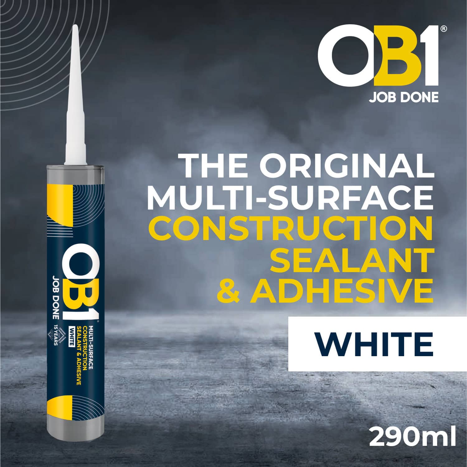 Ob1 Multi-Surface Construction Sealant &Amp; Adhesive - White - Image 2