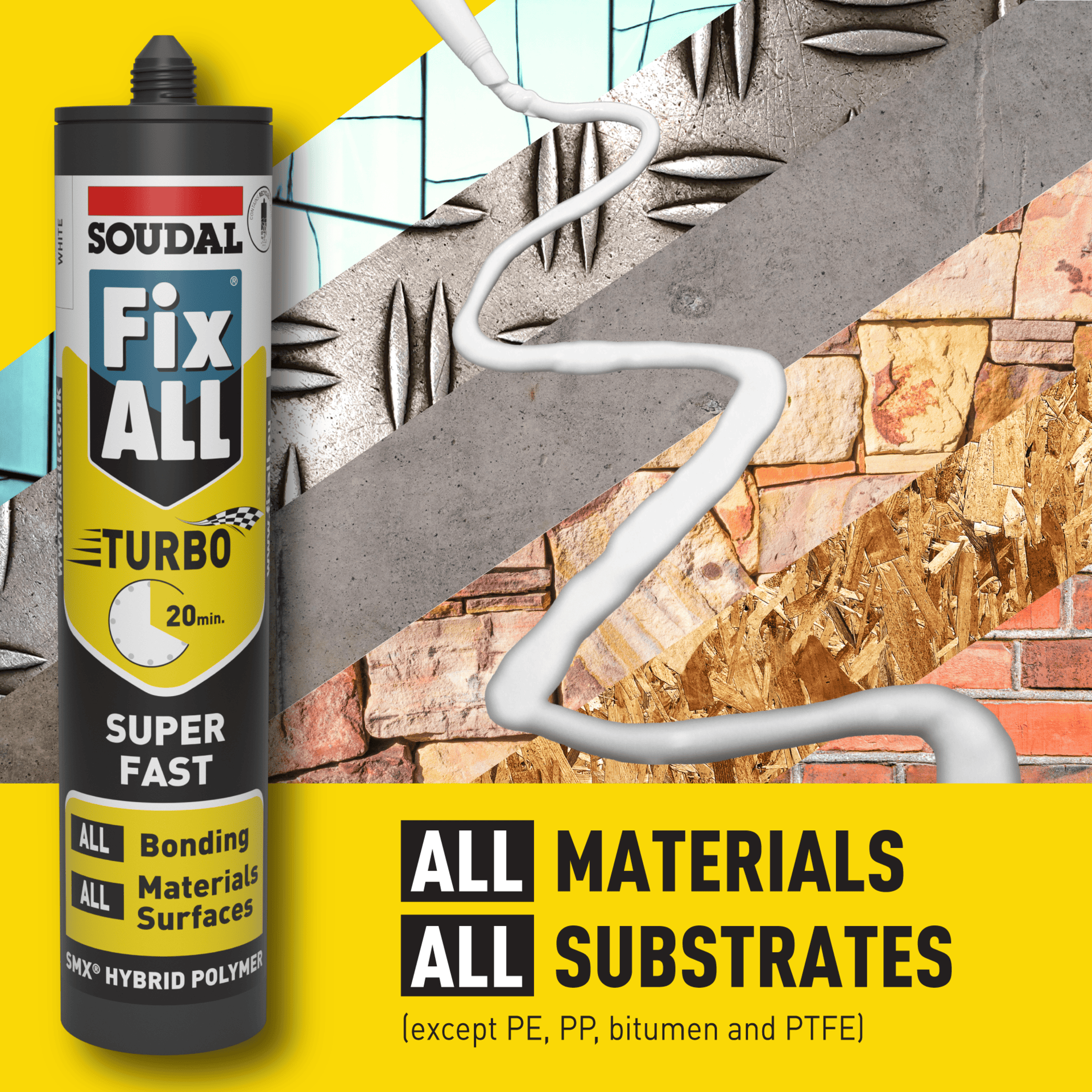 Soudal Fix All Turbo - Super Fast Hybrid Polymer - Image 4